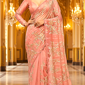 Royal Rose Gold Fusion Jamdani