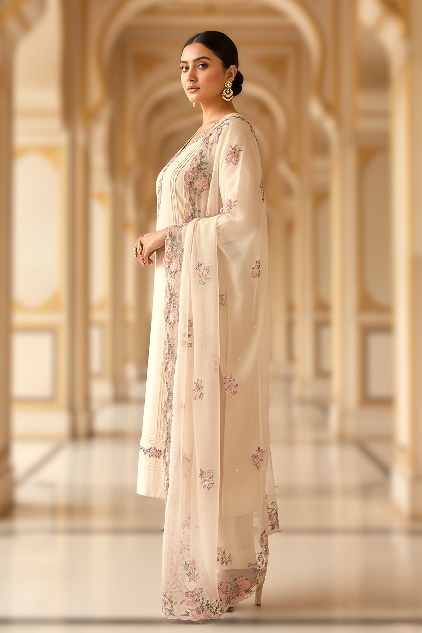 Ivory Meadows Silk-Linen Suite - Image 3