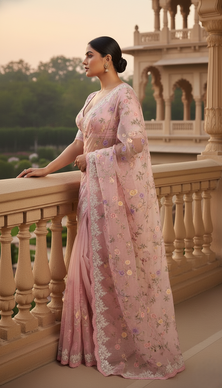 Gul-e-Bahar Blush Pink Muslin - Image 3
