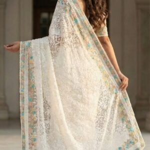 Ivory Garden Georgette-Muslin Fusion
