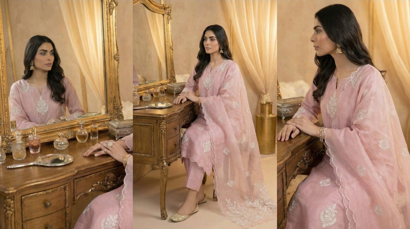 Blush Aura – Premium Muslin and Cotton Ensemble - Image 3