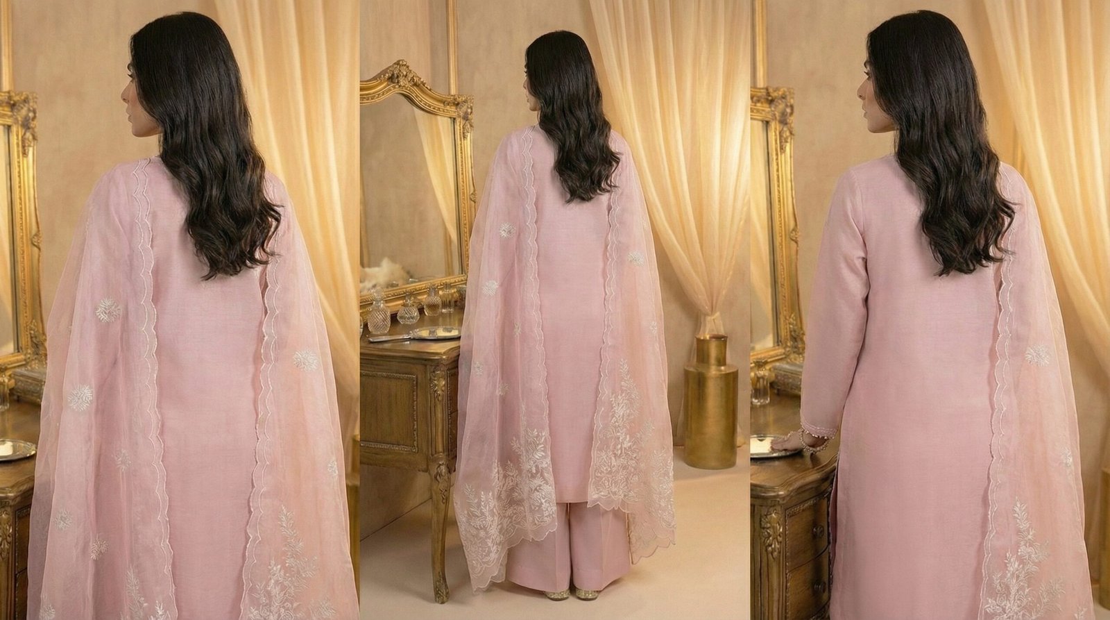 Blush Aura – Premium Muslin and Cotton Ensemble - Image 4